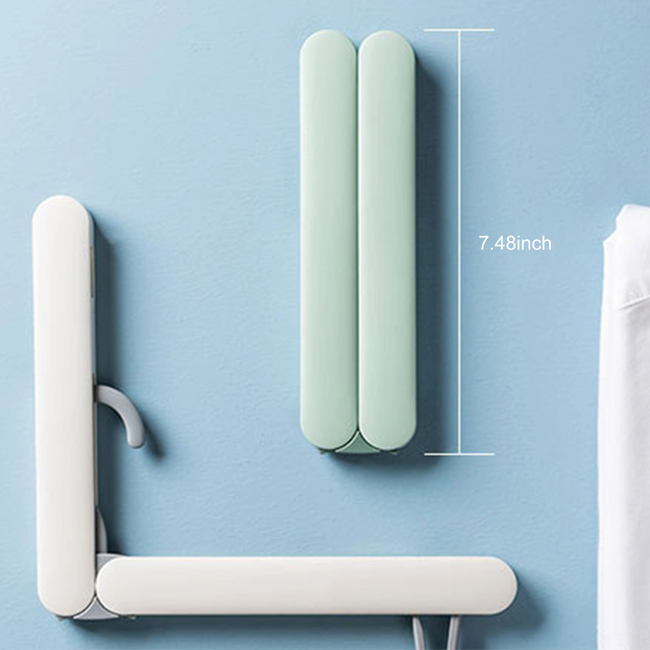 Yunboo Seyahat İçin Katlanabilir Abs Oyma Teli - Kaymazsız, Uzay Tasarruflu, Ev Ve Seyahat Kullanıma Uygun, Bebek Ve Yetişkin Giysileri İçin Çok Fonksiyonlu Beyaz