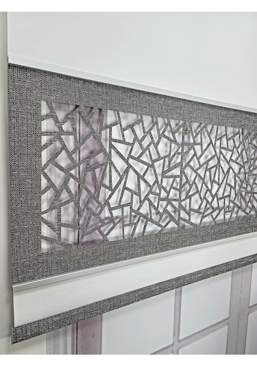 Yeni Nesil Çift Renk Lazer Stor Perde Mat Kalın Kumaşlı Renk Seçenekli Beyaz-gri