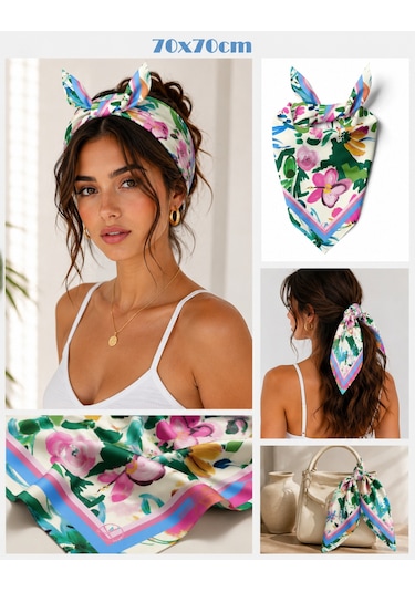 Avantajal Summer Breeze Pink Desen Fular Çok Renkli