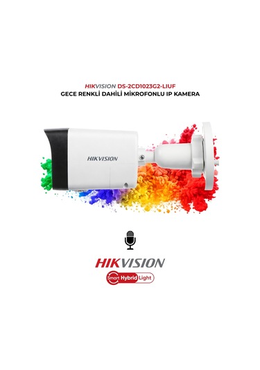 Ds-2cd1023g2-lıuf 2mp 2.8mm Poe Güvenlik Kamerası Sesli Ve Renkli