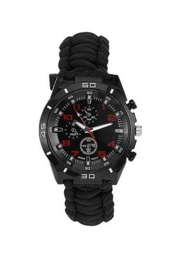 Dokuma Tasarımı İle Açık Çok Fonksiyonlu 6 İn 1 Sağkalım İzle Bilezik Altın - Bej