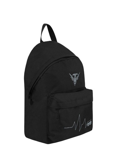 Geniş Hacimli Günlük Ve Okul Kullanımına Uygun Unisex Siyah Gri Sırt Çantası Pwcnt010 Siyah Gri