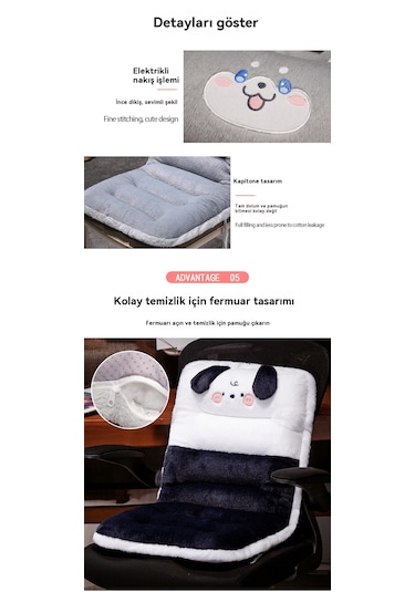 Karikatür Tek Parça Sırt Minderi 85 48-büyük Kulaklı Köpek