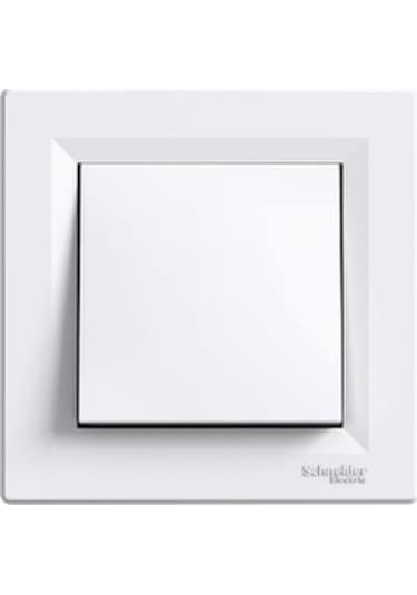 Schneider EPH0100121 Asfora Çerçeveli Beyaz Anahtar