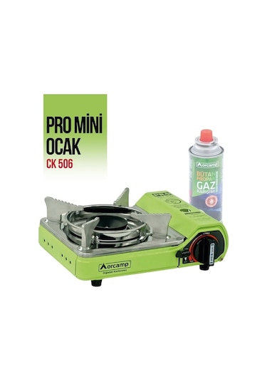 Orcamp Tekli Çantalı Mini Portatif Ocak Yeşil Ck-506 Yeşil