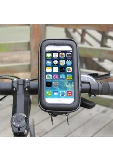 Ebitda Orta 4.7 İnç Bisiklet Su Geçirmez Navigasyon Tutucu, Siyah, Dayanıklı, Cep Telefonu Tutucu Siyah