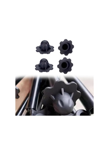 Suntek 4x Sandalye Bacak Kılıfları Ağır Boru-çapı-18mm Siyah