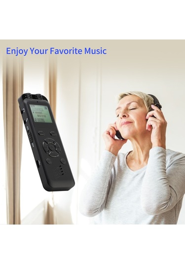 Geeksen T69 Ses Kaydedici: Uzaktan Gürültü Engelleme, Şifre Korumalı, Ses Kontrollü Kayıt, 8gb Hafıza, 12 Saat Süre, Mp3/wav Oynatma, Dahili Pil