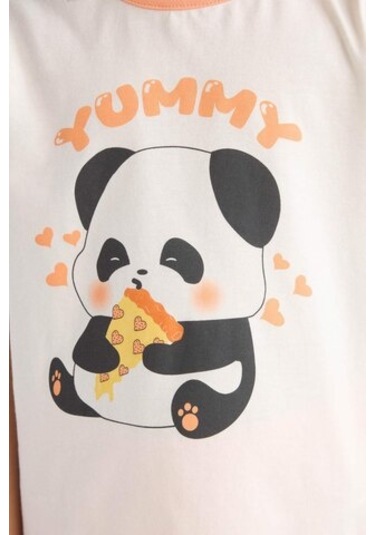 DeFacto Kız Çocuk Pijama Takımı Kısa Kollu Üst Esnek Belli Şort E6428A825HSER85 DeFacto Kız Çocuk Pijama Takımı Kısa Kollu Üst Esnek Belli Şort E6428A825HSER85