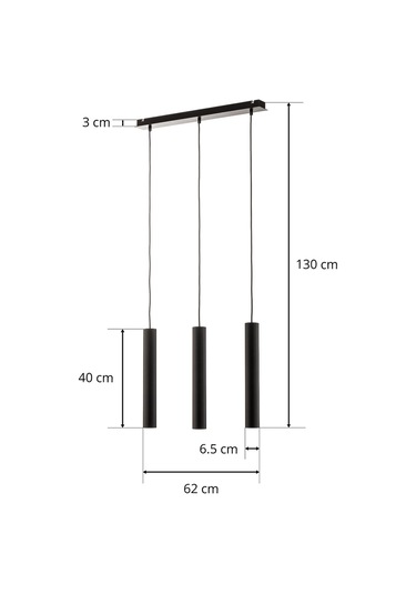 Archio Üçlü Ledli Sıralı Sarkıt Avize Çok Renkli