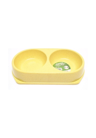Bamboo Kedi Köpek İkili Mama Ve Su Kabı 450 Ml X 2 Sarı