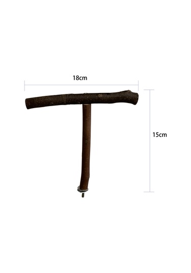 Yifomall Ahşap Kuş Tüneği - Eğitim Ve Oyun Standı 18x15cm