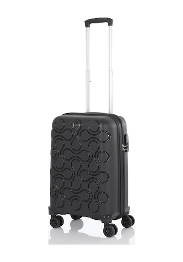 Mçs Polipropilen Kabin Boy Valiz V376 55 Cm Siyah