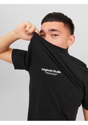 Jack & Jones Jorvesterbro Rahat Kesim Tişört 12240121 Black Siyah