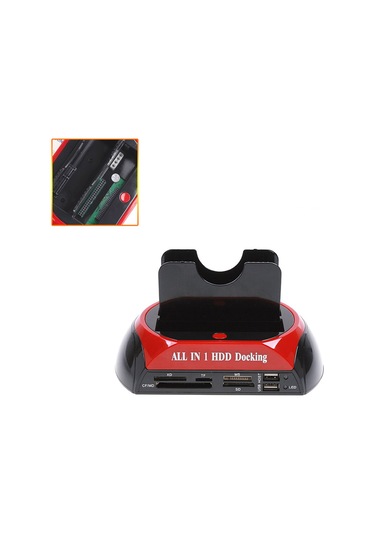 Samdoo Ide Ve Sata Disk İçin Çift Slot Docking Station, Tek Tuşla Yedekleme, Offline Klonlama, Usb 2.0, Avrupa Standartı