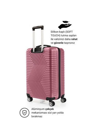 G&d Polo Suitcase Abs Gül Kurusu Orta Boy Valiz 600.08-o Gülkurusu