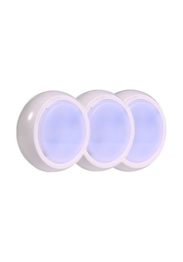 Novahub Gece Lambası - Beyaz Işık Pil 3 Adet Ambience Pat Light Başucu Göz Koruma Lampası Diğer