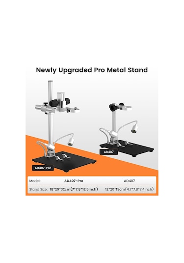 Andonstar Ad407 Pro 7 Inc Ekran 3d Hdmı Lehimleme Dijital Mikroskop