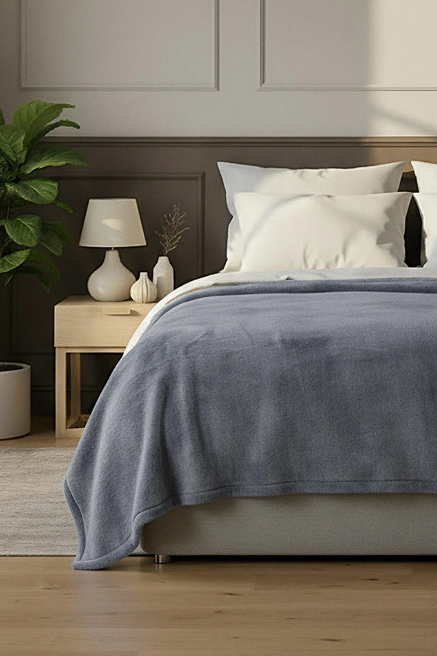 Pufina 200x220 Çift Kişilik Tavşan Tüyü Battaniye Antrasit