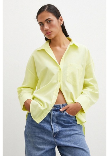 Never More Regular Fit Poplin Gömlek Sarı