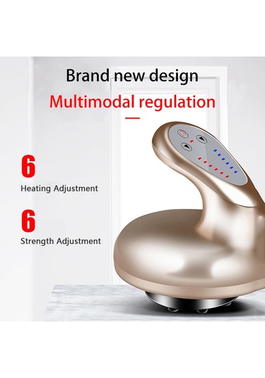 Geeksen Elektrikli Vakumlu Masaj Aleti - Sırt Ve Vücut Şişe Terapisi İçin Güçlü Emiş Altın