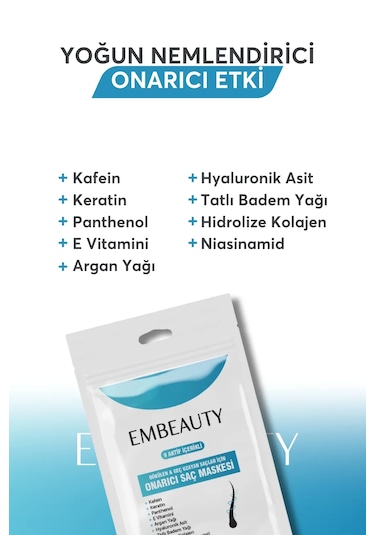 Embeauty 9 Aktifli Onarıcı Saç Maskesi 30 ML