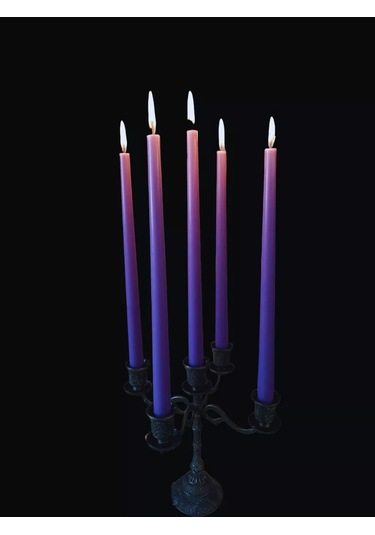 Kandlefo Uzun Antik Mumlar 34 Cm 5'li Paket 211812288 Leylak