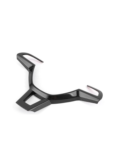 Reedark Skoda Octavia 2016-2019 İçin Direksiyon Paneli Kapak, Abs Malzeme, Kırmızı/karbon Desen/plated Gümüş, Dekoratif Ve Korumalı, Kolay Kurulum Karbon Fiber Parlak Siyah