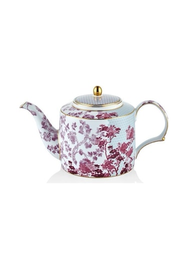 Lamedore Tea Delight Süzgeçli Demlik 1 Adet Regency Damask Kırmızı