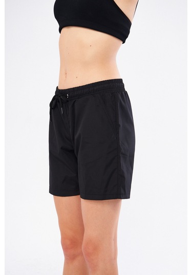 Fantasy Kadın Siyah Cepli Hızlı Kuruyan Deniz Şortu Edy6110s Siyah
