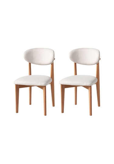 Boho İskandinav Natural Ahşap Masa Sandalye Takımı 90x90 Ceviz