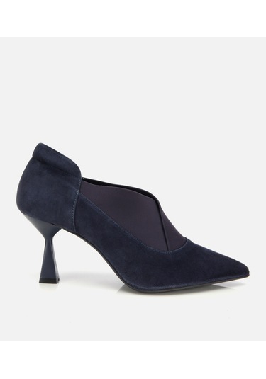 Hotiç Kadın Süet Deri Lacivert Streç Detaylı İnce Topuklu Stiletto 01ayh315480a680 01ayh315480a680 Lacivert