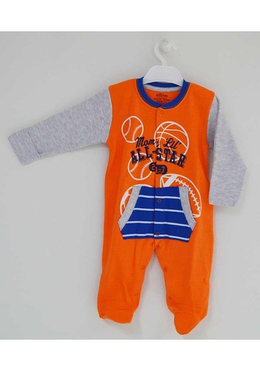 6479 Bebek Tulumu Turuncu 3-6 Ay Turuncu