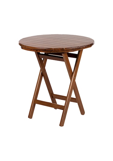 Marmaris Katlanır Ahşap Bahçe Balkon Seti: 70Lık Masa, 2 Sandalye