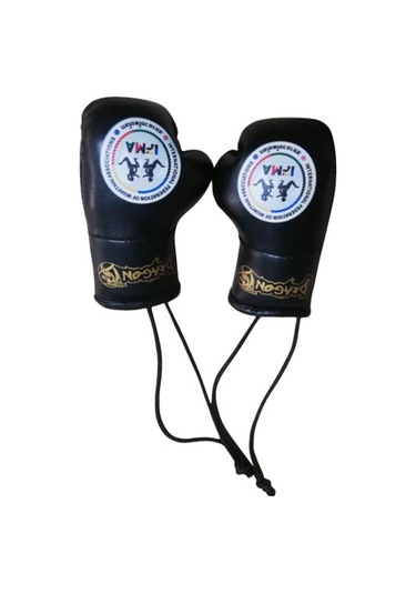 Dragondo Ac1347 Muay Thai Boks Eldivenli Anahtarlık Maskot Anahtarlık Çift Siyah