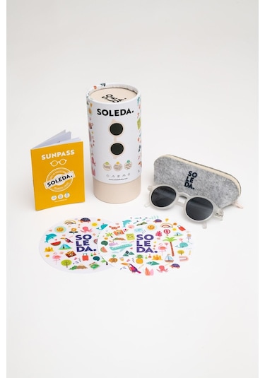 Soleda 3-6 Yaş Çocuk Güneş Gözlüğü Cloud White