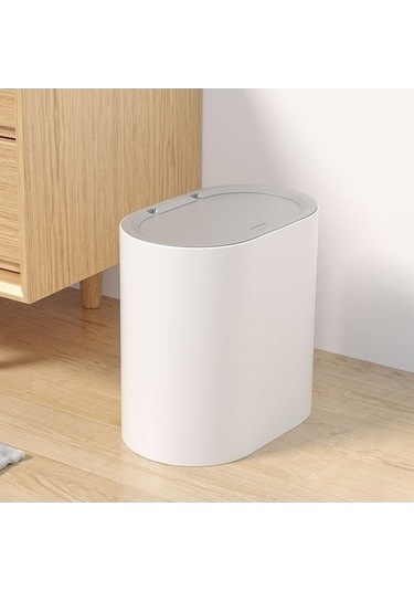 Ankatek Yüksek Tipi Tenekesi Pres Ki Kapaklı Gri Gri Ev Değerli Çöp Bosphorusboutique Beyaz Beyaz A - - Qw Beyaz - Gri Beyaz - Gri