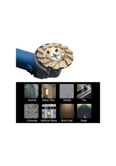 Lemestar 100mm 4" Elmas Segmentli Kase Şekilli Beton Granit Mermer Taşlama Tekerleği 22mm,çok Renkli