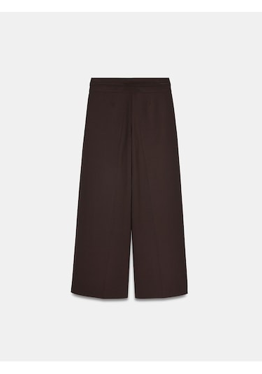 Dilvin 72244 Gold Düğmeli Geniş Paça Pantolon-kahve Kahve