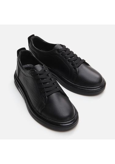 Hotiç Hakiki Deri Siyah Kadın Spor Ayakkabı 01ayh294550a100 Siyah