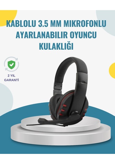 Bfs Kırmızı Gaming Kulaklık Stereo Mikrofonlu Dayanıklı Örgü Kablolu