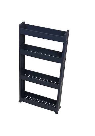 Technow Motek SR-04 Tekerlekli Plastik,Mutfak,Banyo Rafı 4 Katlı