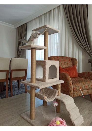 Pethomealpi Kedi Tırmalama Evi Mihrabat 125 CM 30 x 30 CM