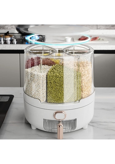 360 Derece Dönen Tahıl Dağıtıcı Kutusu, Kurutulmuş Meyve Gıda