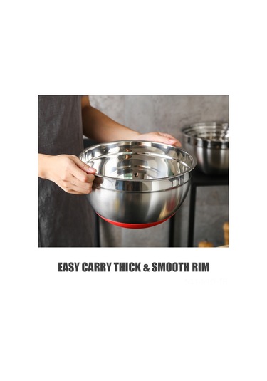 Monyee 20cm Multifonksiyonel Paslanmaz Çelik Kabağı: Kayma Engellli Silikon Tabanlı, Pişirme, Yıkama Ve Salata İçin