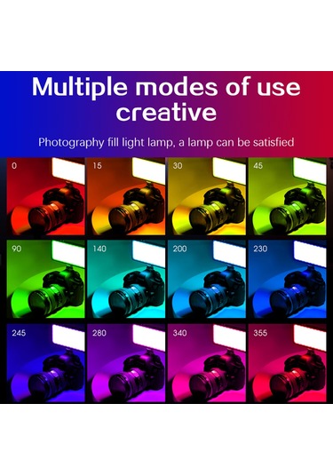 Andoer Y140 Rgb Cep Video Konferans Led Video Işık Kiti Siyah Siyah