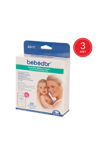 Bebedor 3679 Anne Sütü Saklama Poşeti 3 x 20 Adet