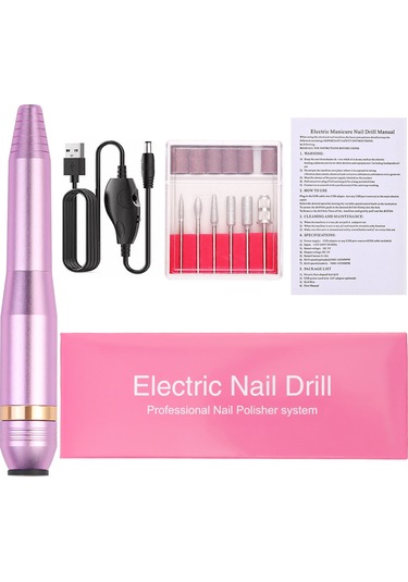 Yifomall "taşınabilir Profesyonel Tırnak Freze Makinesi - 16000 Rpm, 6 Uçlu, Usb Şarjlı"