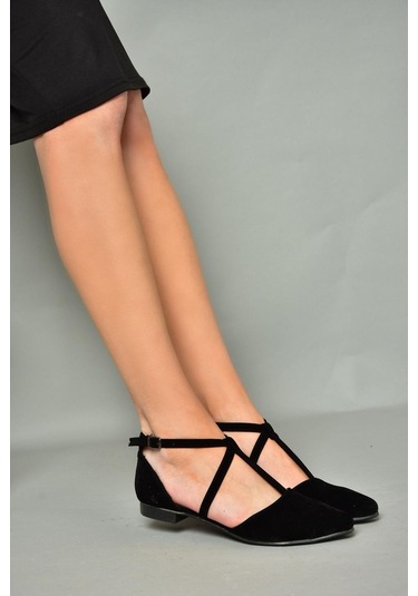 Fox Shoes Siyah Kadın Babet D726537302 Siyah