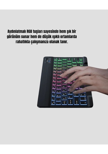 Mey Najmaddin Türkçe Q Klavye Rgb Işıklı Ergonomik Tasarımlı Najmaddin